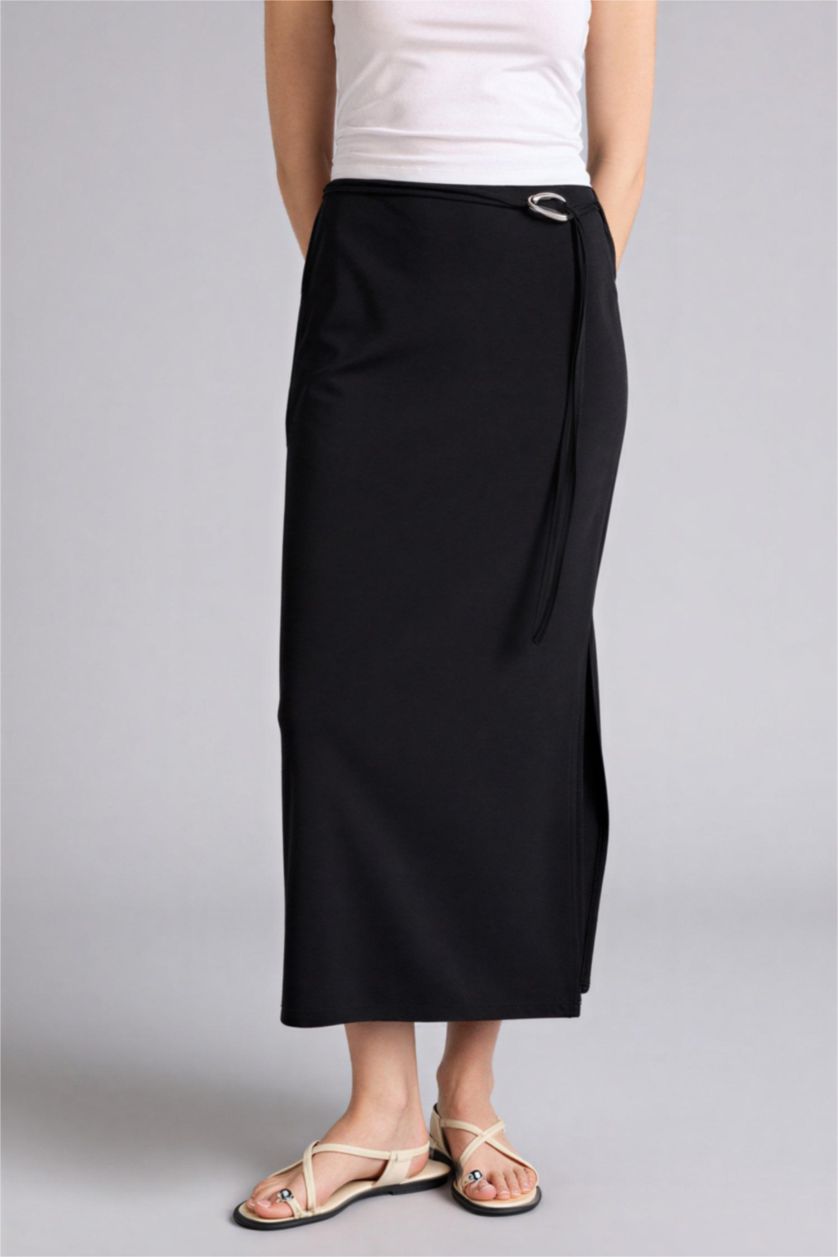 Женщины Черный Юбка из трикотажа для женщин