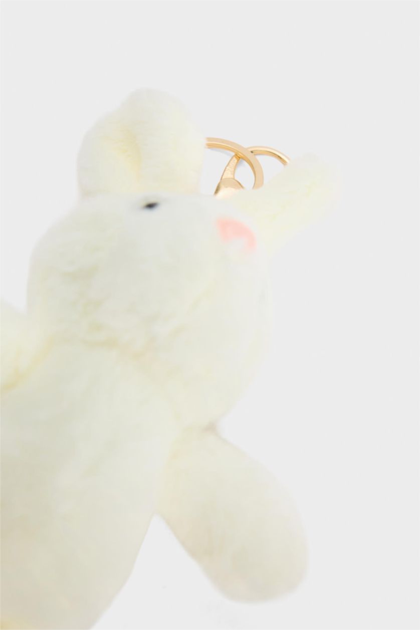 Kadın Beyaz Kadın Hayvan Temalı Giydirilebilir Charm Anahtarlık