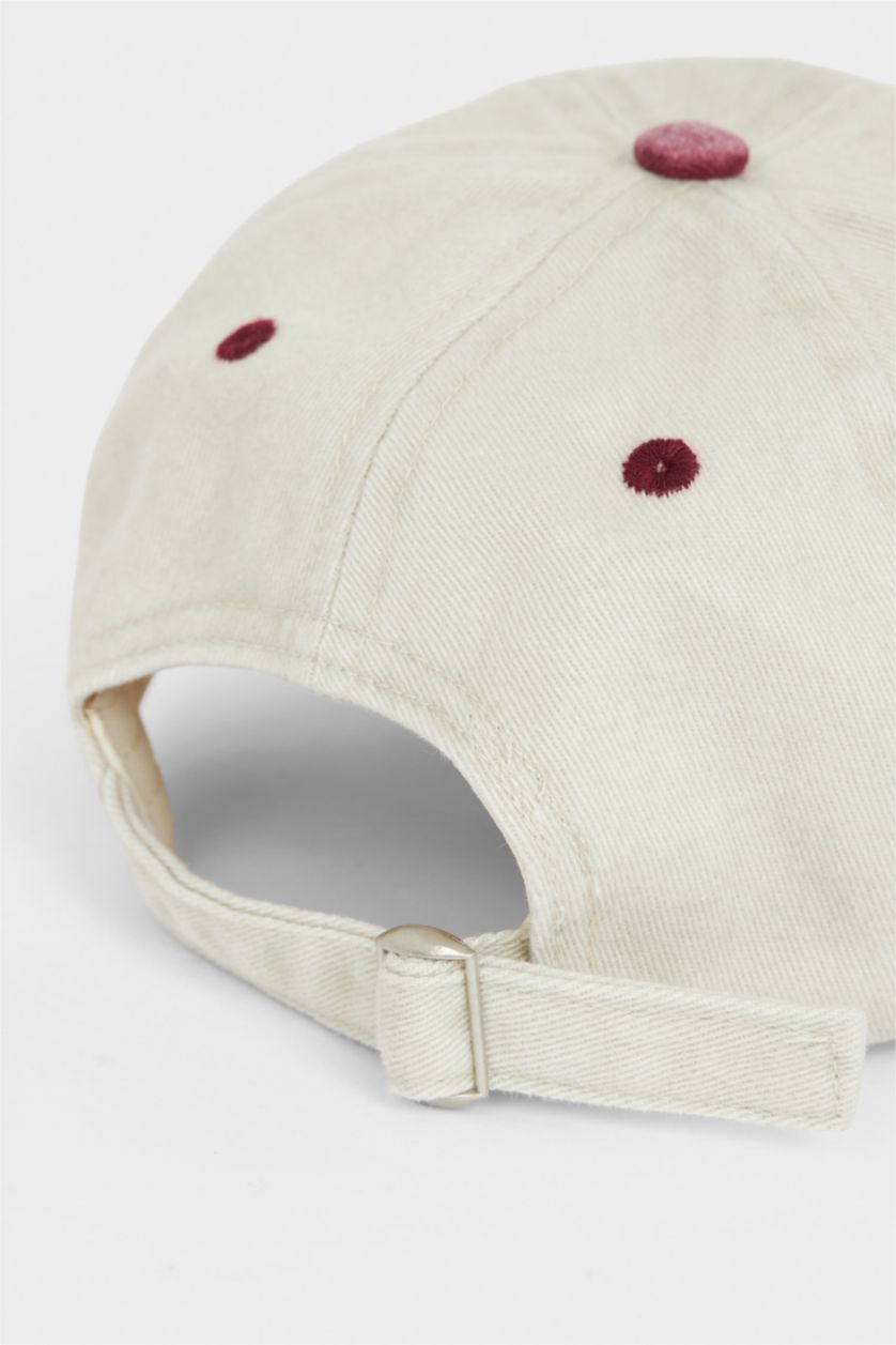 Erkek Çocuk - Genç Erkek Bordo Pamuklu Cap Şapka Erkek Çocuk