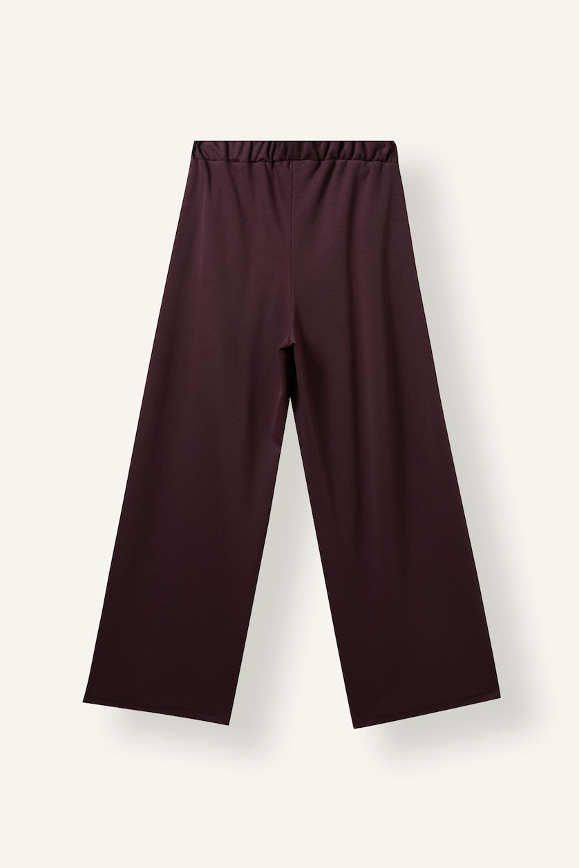 Women Dark Purple Wide Leg Trousers