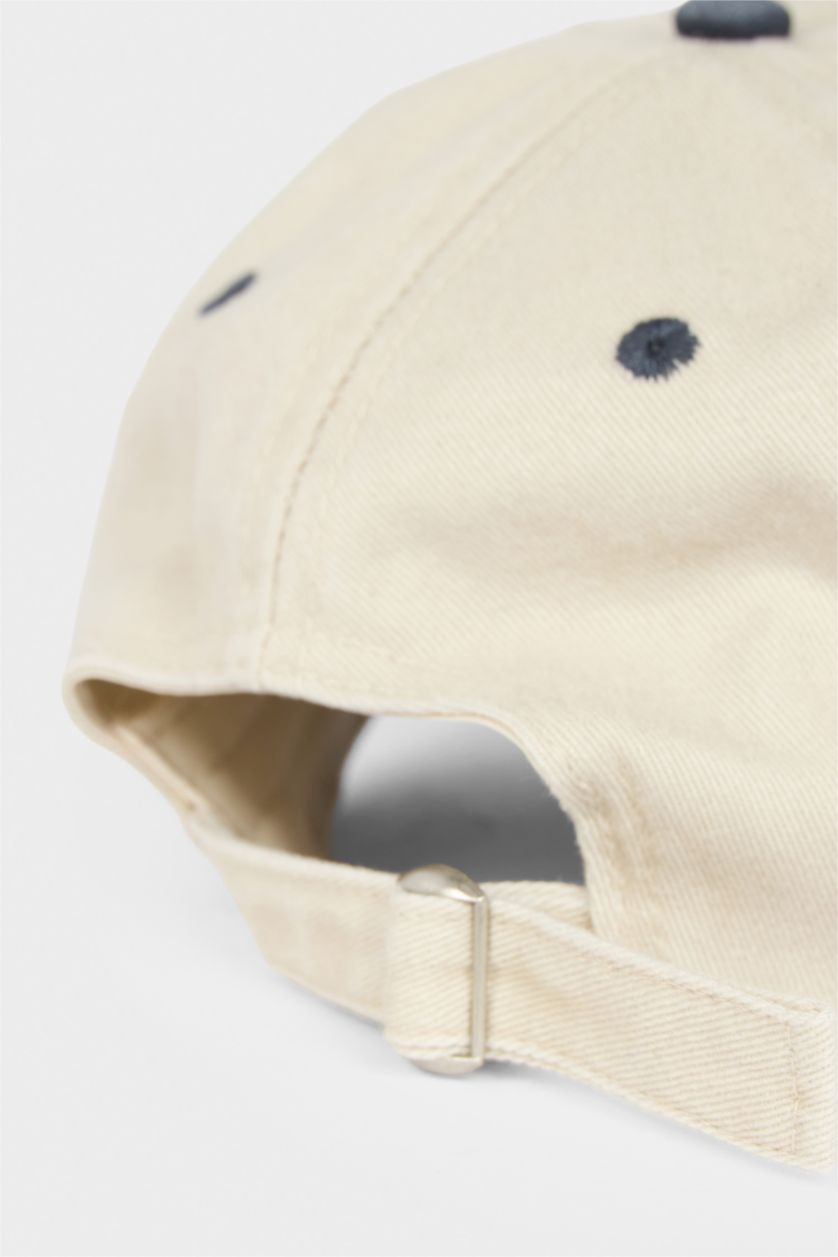 Erkek Lacivert Erkek Nakışlı Pamuklu Cap Şapka