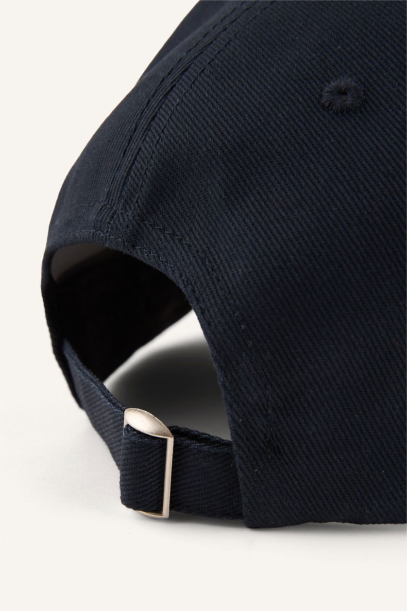 Men Black Man Gabardine Embroidered Hat