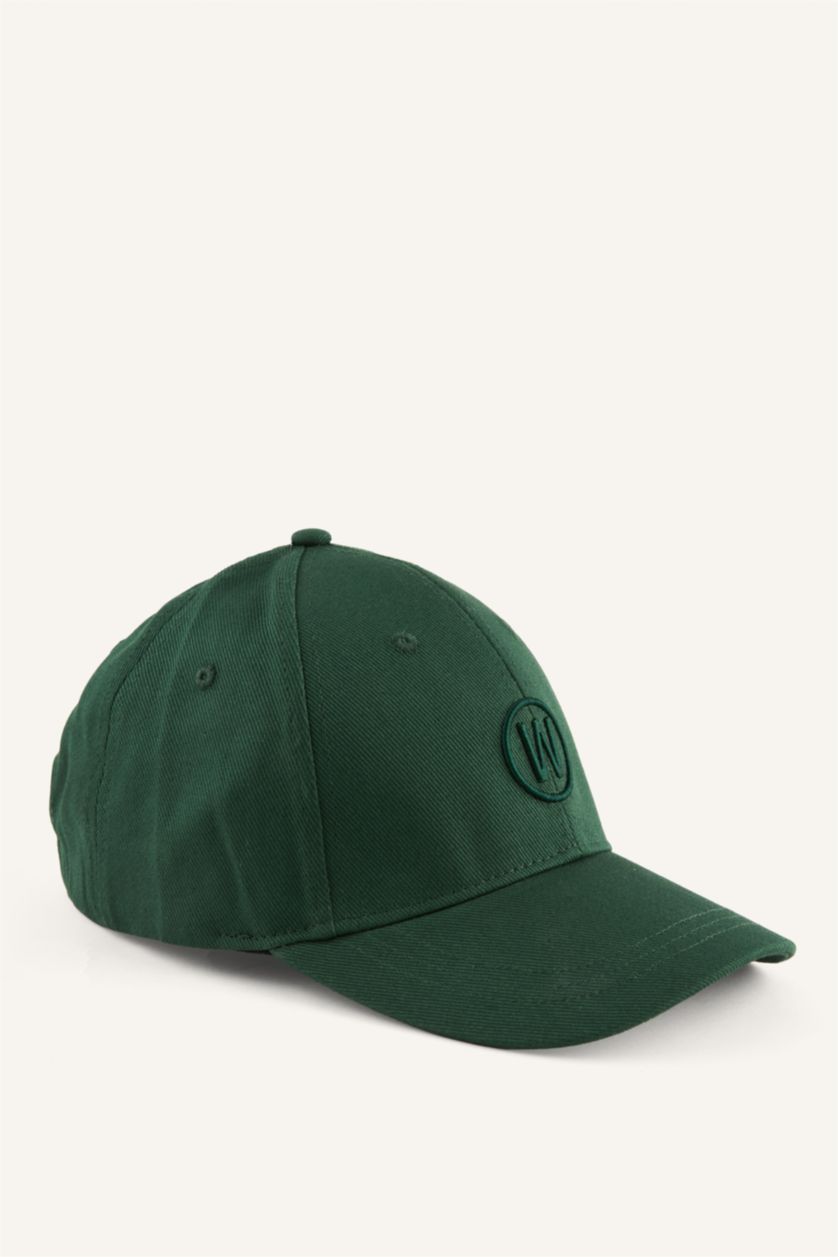Erkek Açık Yeşil Erkek Nakışlı Gabardin Cap Şapka