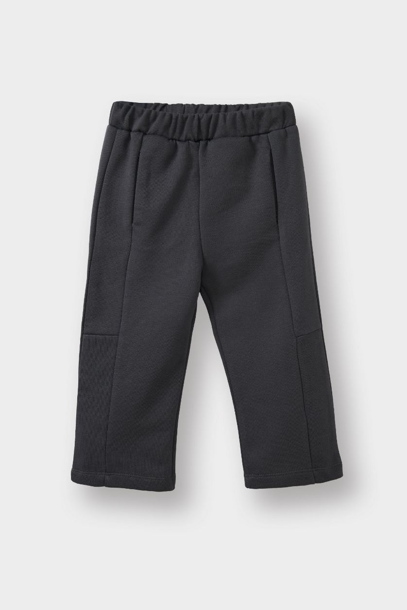 Erkek Bebek Antrasit Beli Lastikli 2'li Eşofman Altı Erkek Bebek