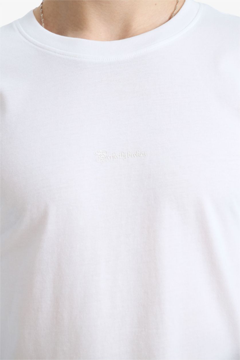 Ерлер ақ 100% мақта баспалы футболка