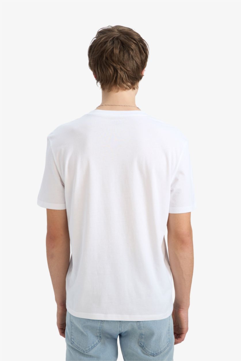 Ерлер ақ 100% мақта баспалы футболка