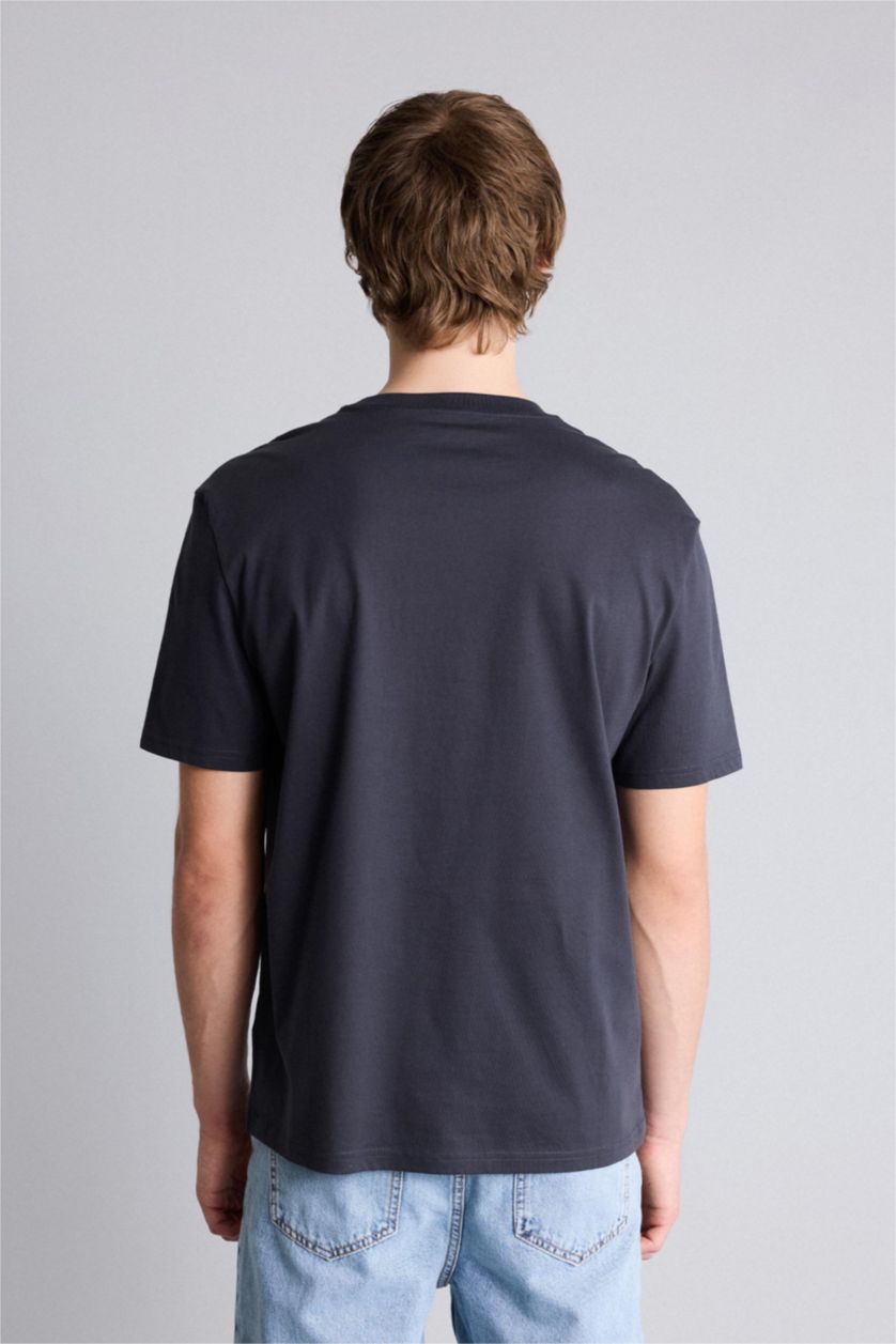 Ерлер Антрацит 100% мақта баспалы футболка