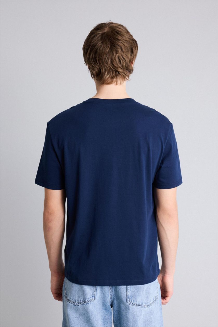 Ерлер әскери-теңіз 100% мақта баспалы футболка