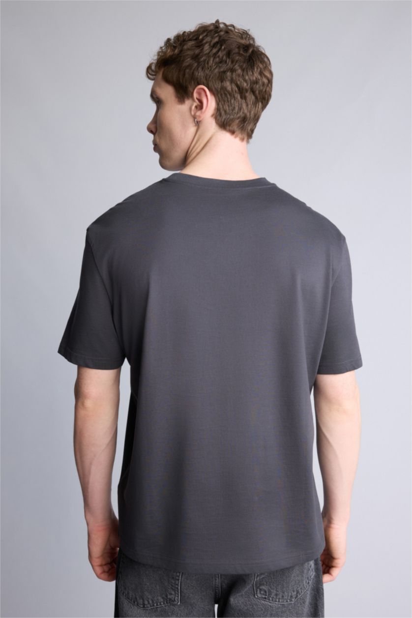 Ерлер Антрацит 100% мақта баспалы футболка