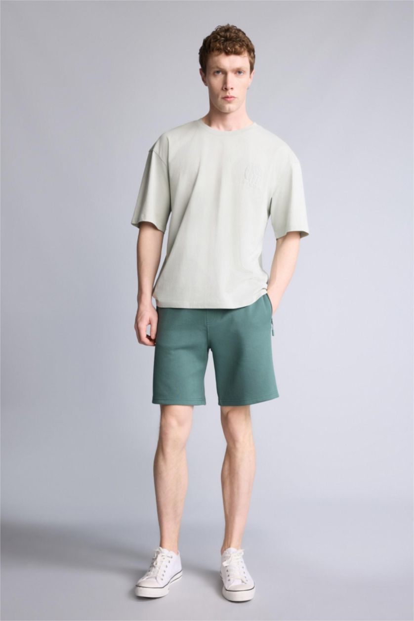 Erkek Mint Boxy Fıt Kısa Kollu Tişört