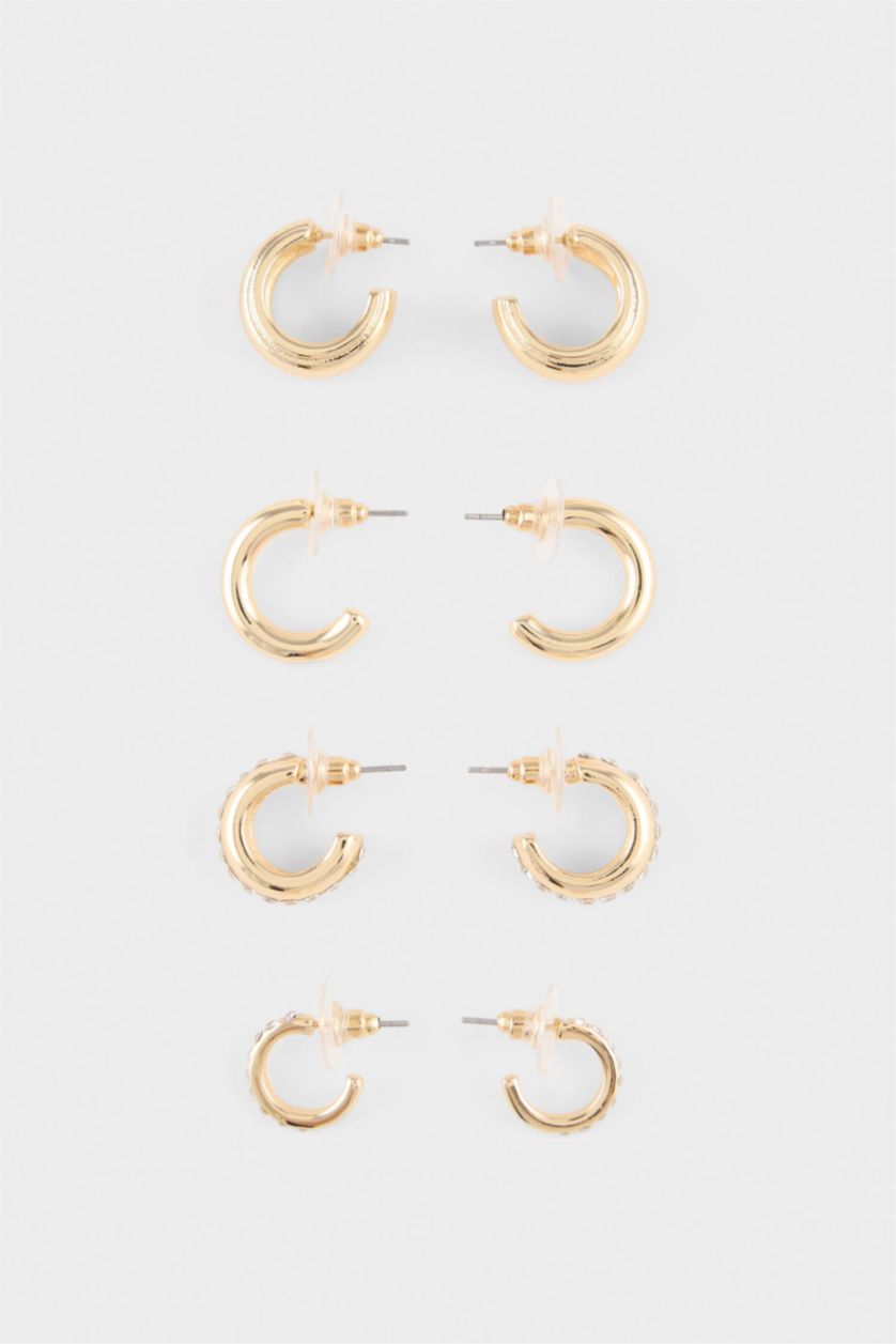 Women Altın 4 piece Earring