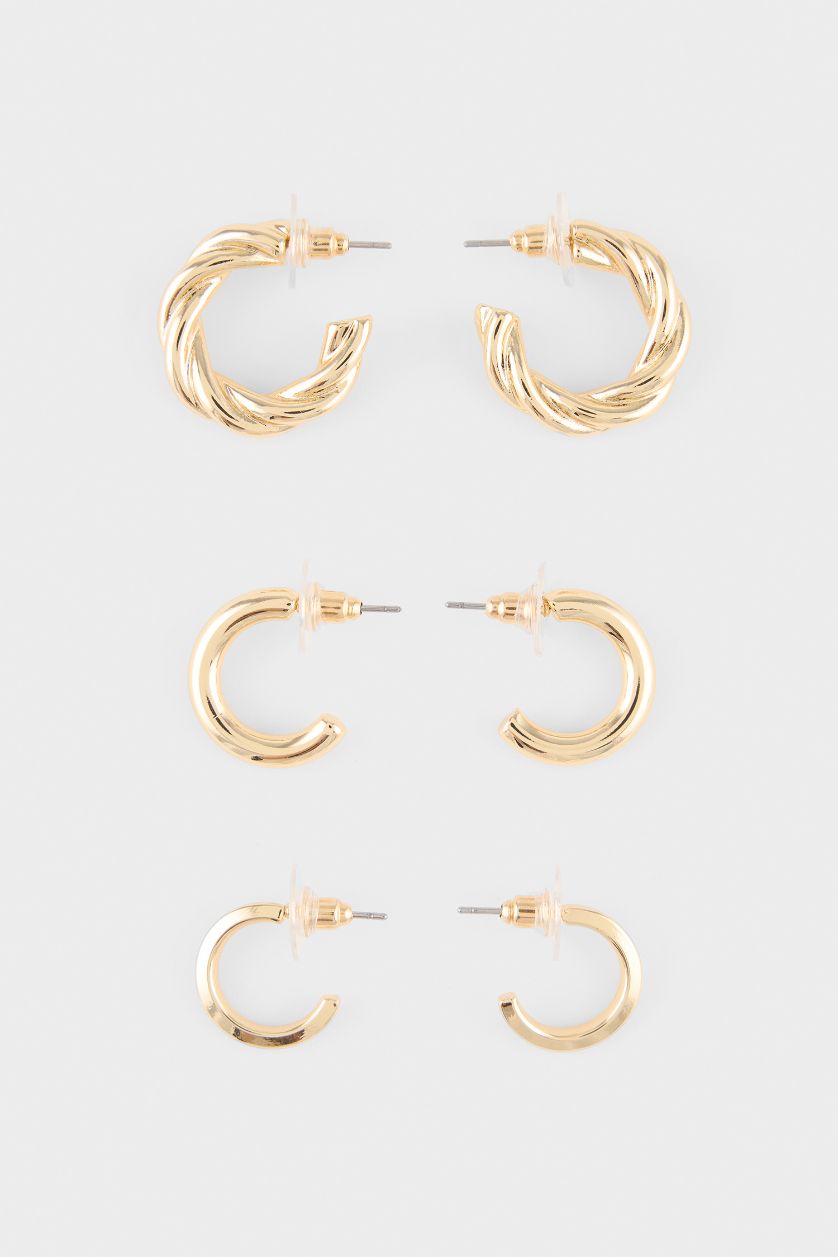 Kadın Altın Kadın 3'lü Küpe