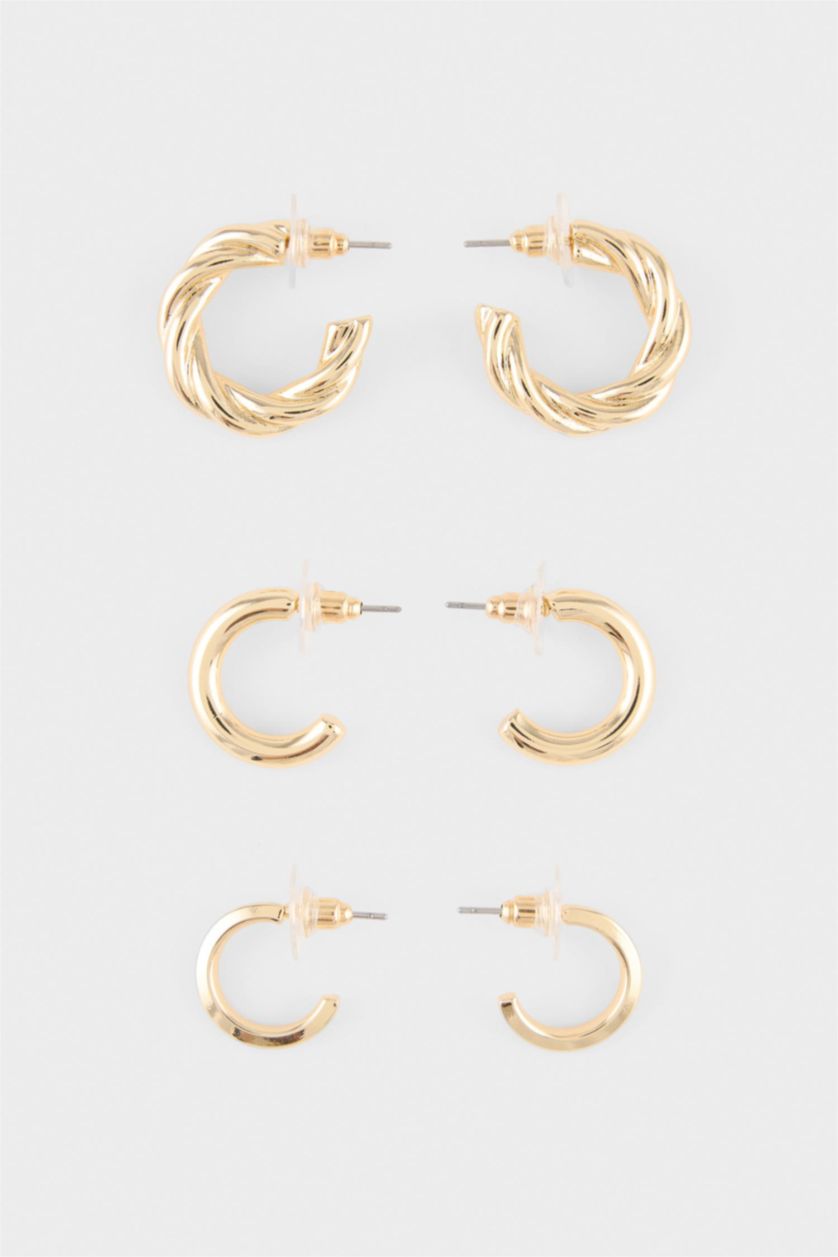 Kadın Altın Kadın 3'lü Küpe