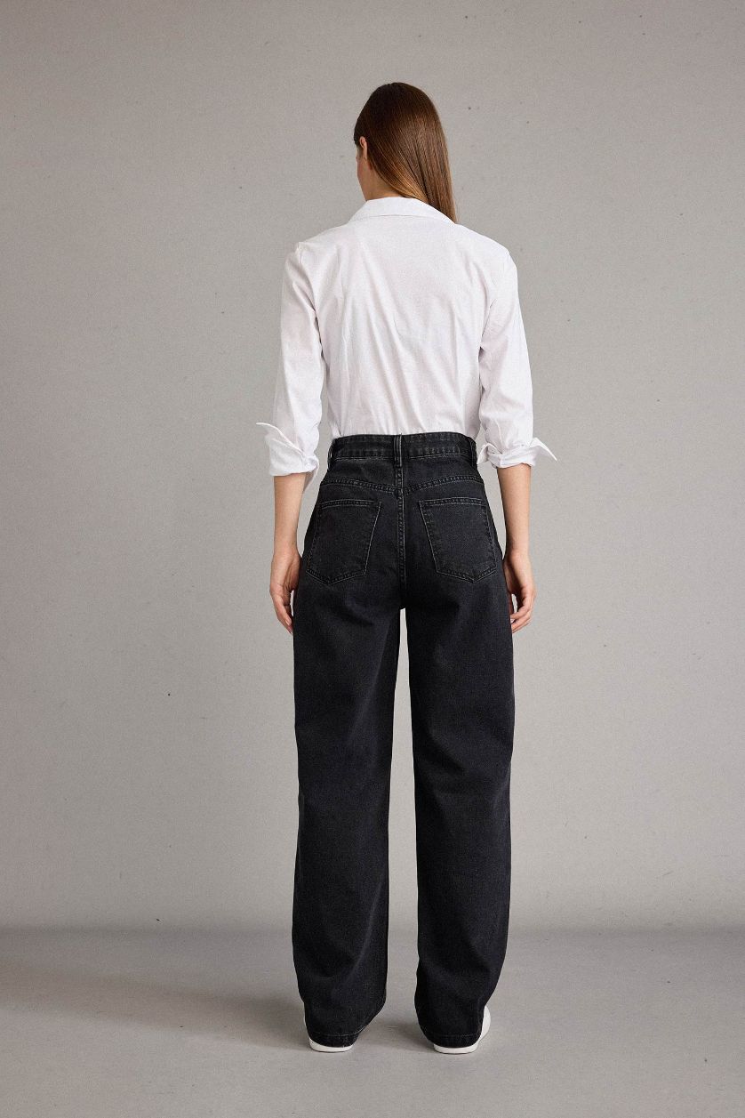 Woman Black Denim Trousers