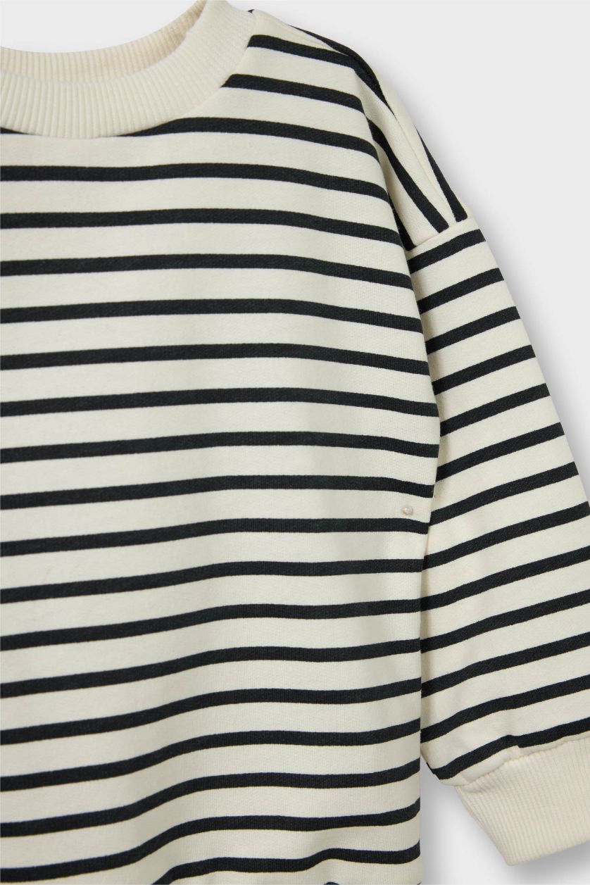 Erkek Bebek Antrasit Erkek Bebek Bisiklet Yaka İçi Yumuşak Tüylü 2'li Sweatshirt