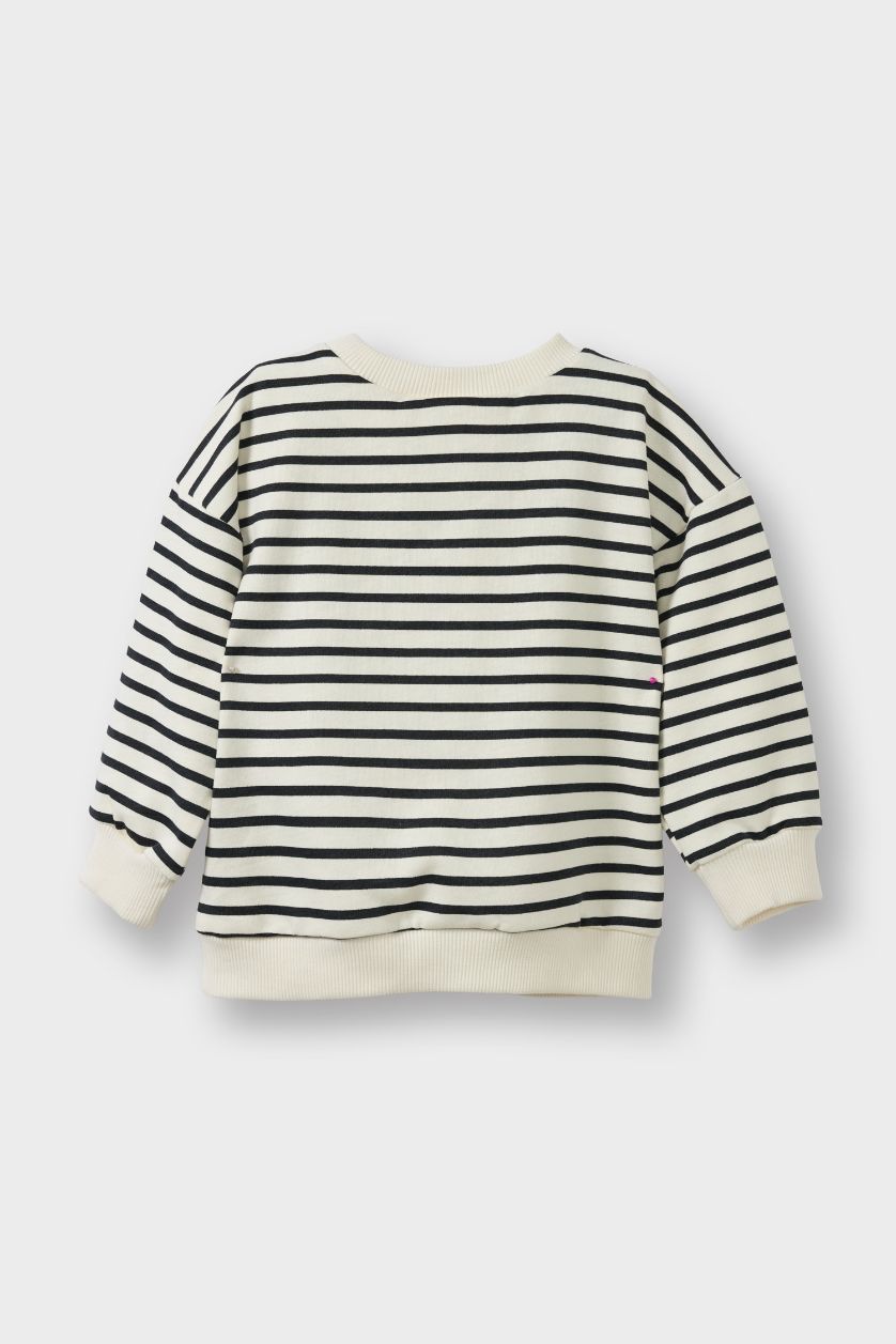 Erkek Bebek Antrasit Erkek Bebek Bisiklet Yaka İçi Yumuşak Tüylü 2'li Sweatshirt