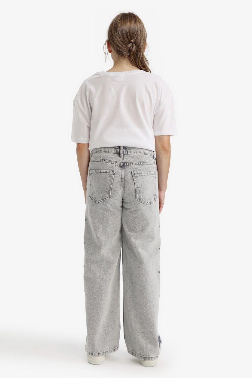 Girls & Teens Grey Denim Trousers