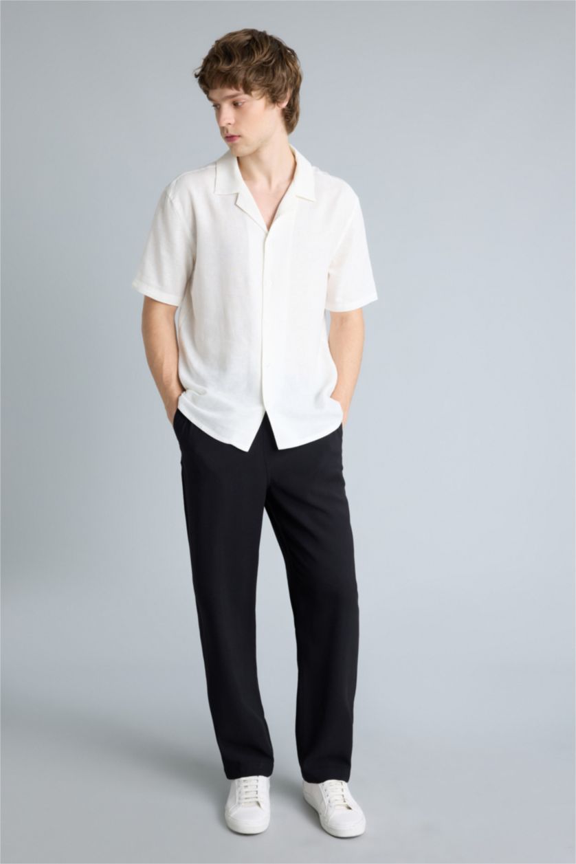 Мужчины Черный Брюки Baggy Fit