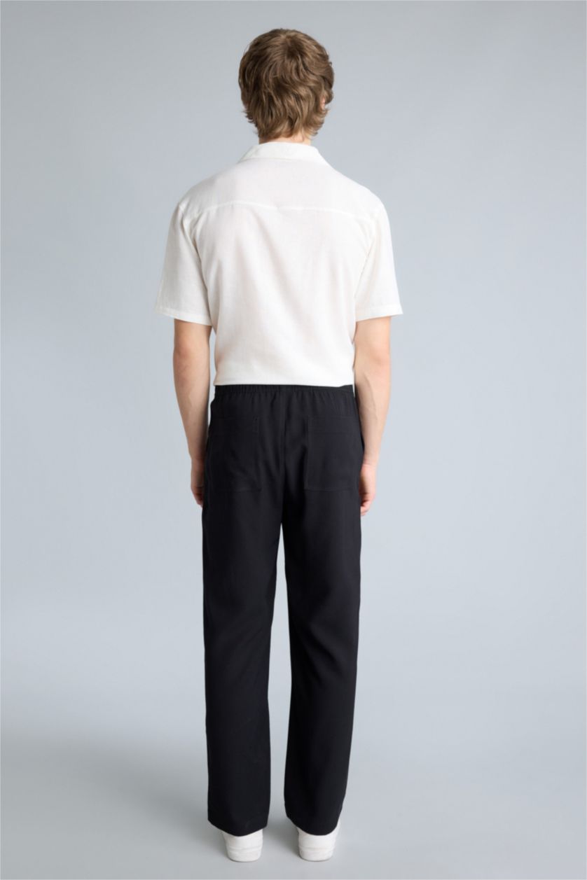 Мужчины Черный Брюки Baggy Fit