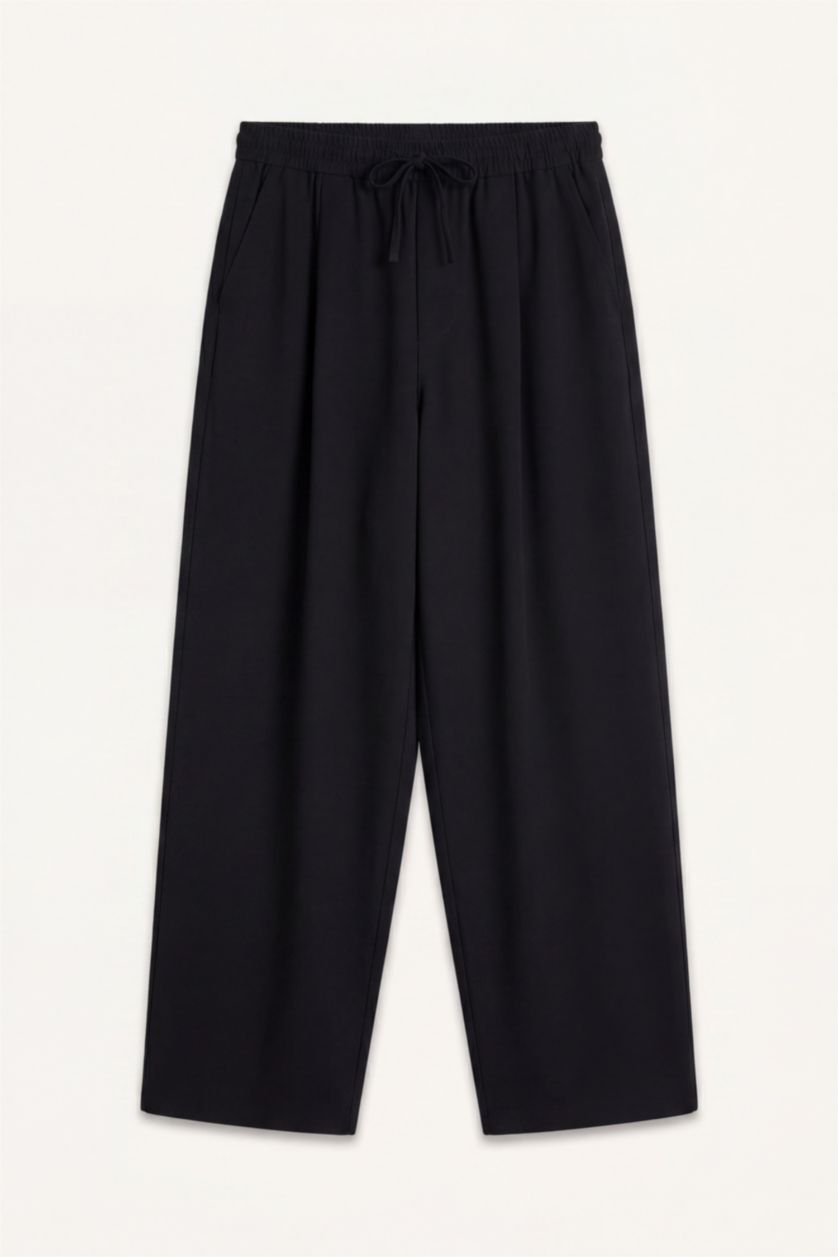 MAN Black Barrel Fit Trousers
