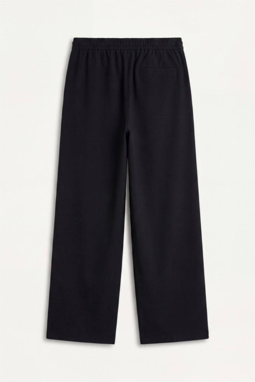 MAN Black Barrel Fit Trousers