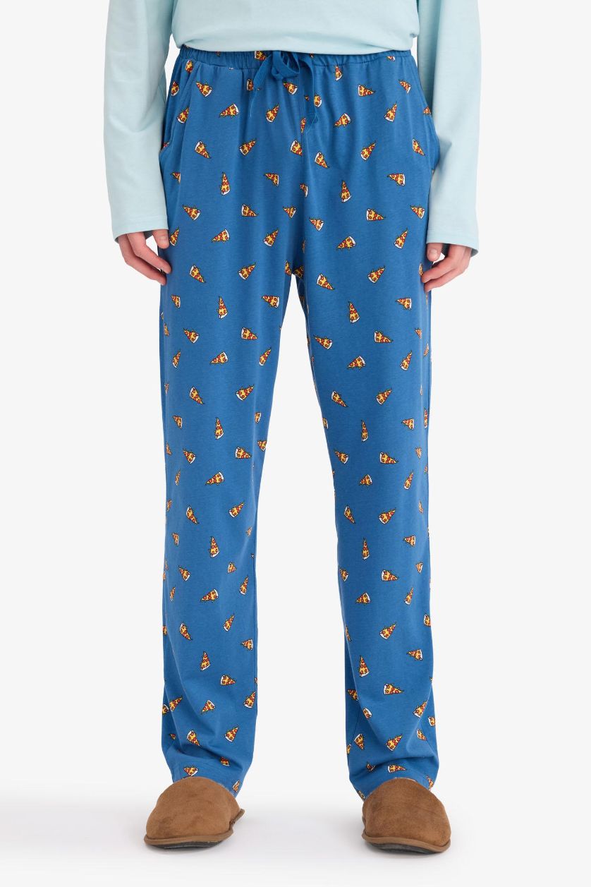 MAN Light Turquoise Regular Fit Patterned Long Sleeve 2 Piece Set