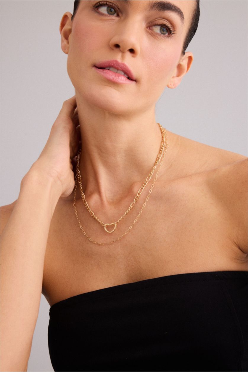 Kadın Altın Kadın 2'li Kolye