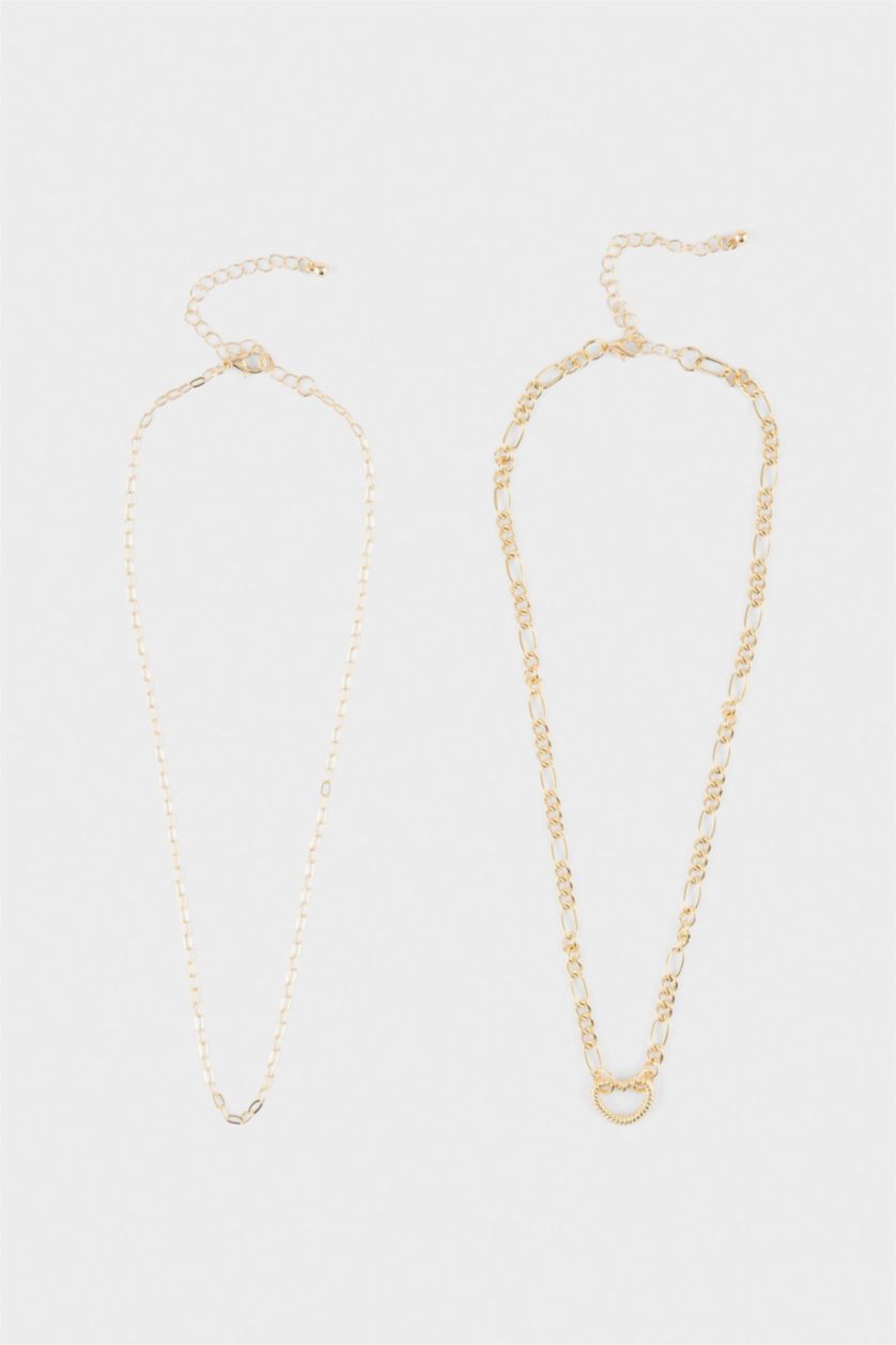 Kadın Altın Kadın 2'li Kolye