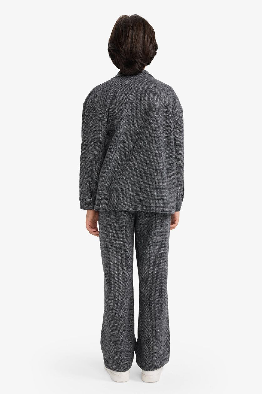 Erkek Çocuk - Genç Erkek Siyah 2'li Takım Gömlek Pantolon Erkek Çocuk