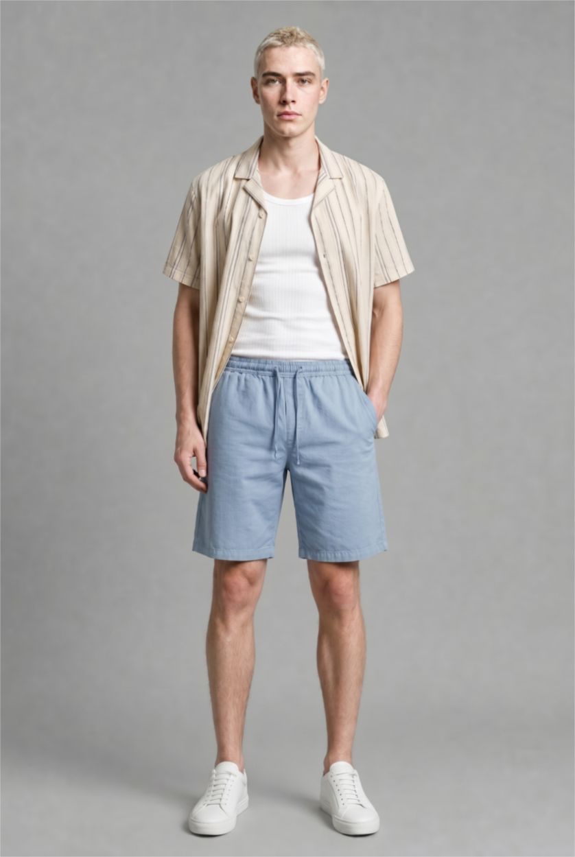 Men Blue Relax Fit