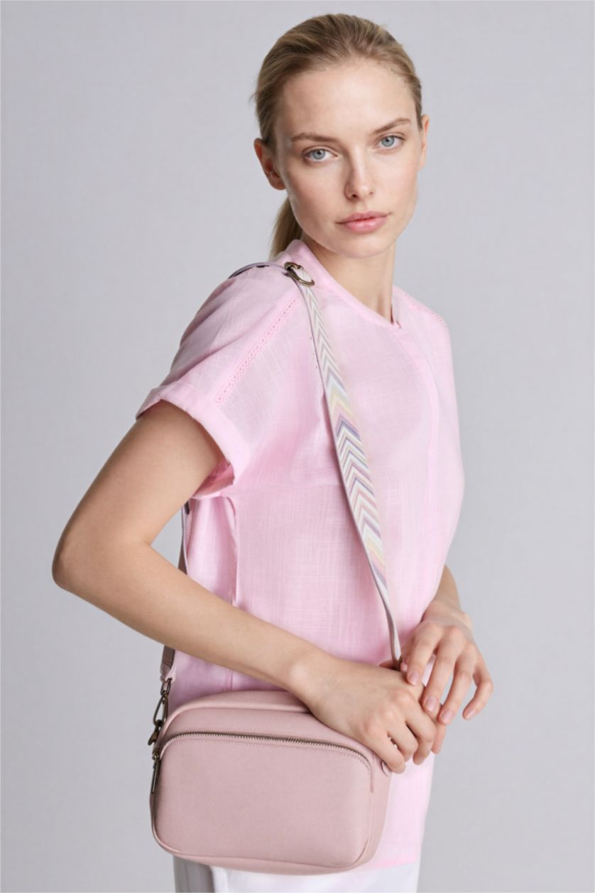 Women Light Pink Crossbody Bag