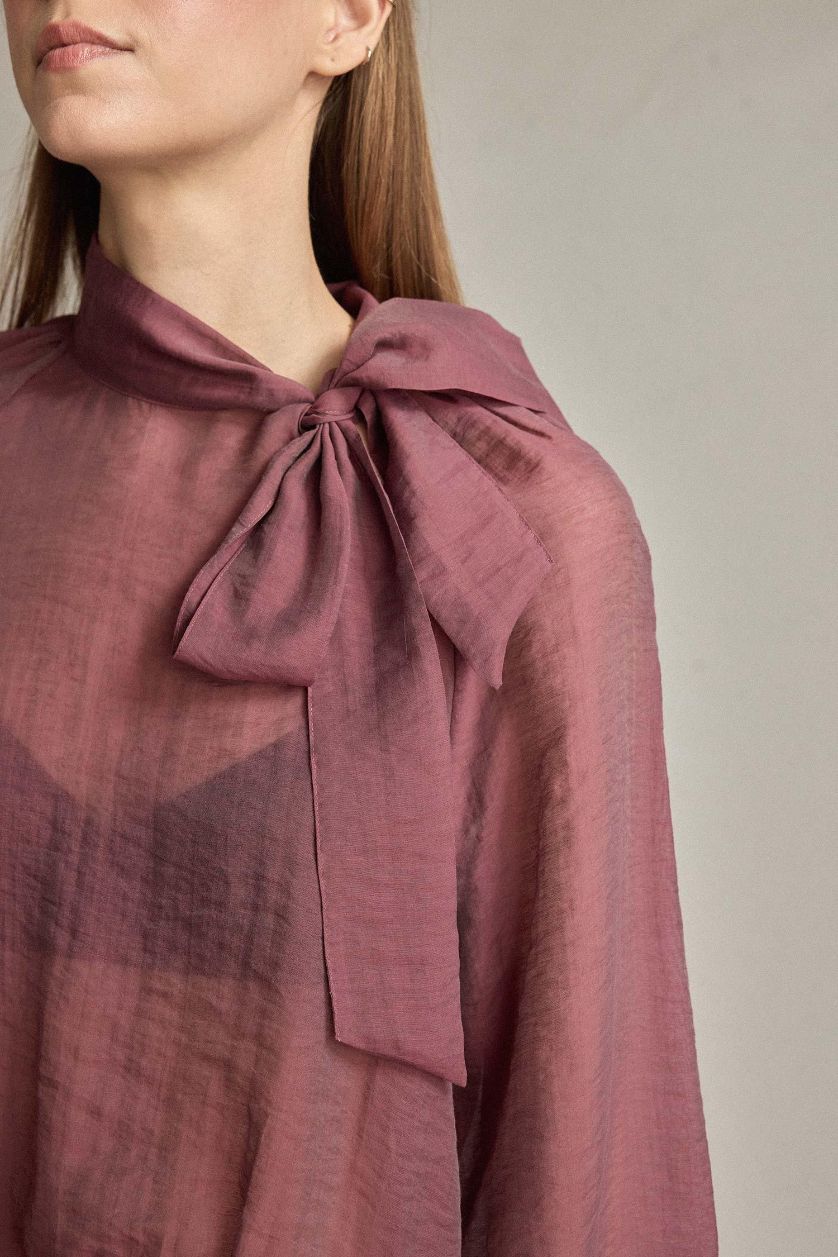 Woman Bordeaux Long Sleeve Shirt