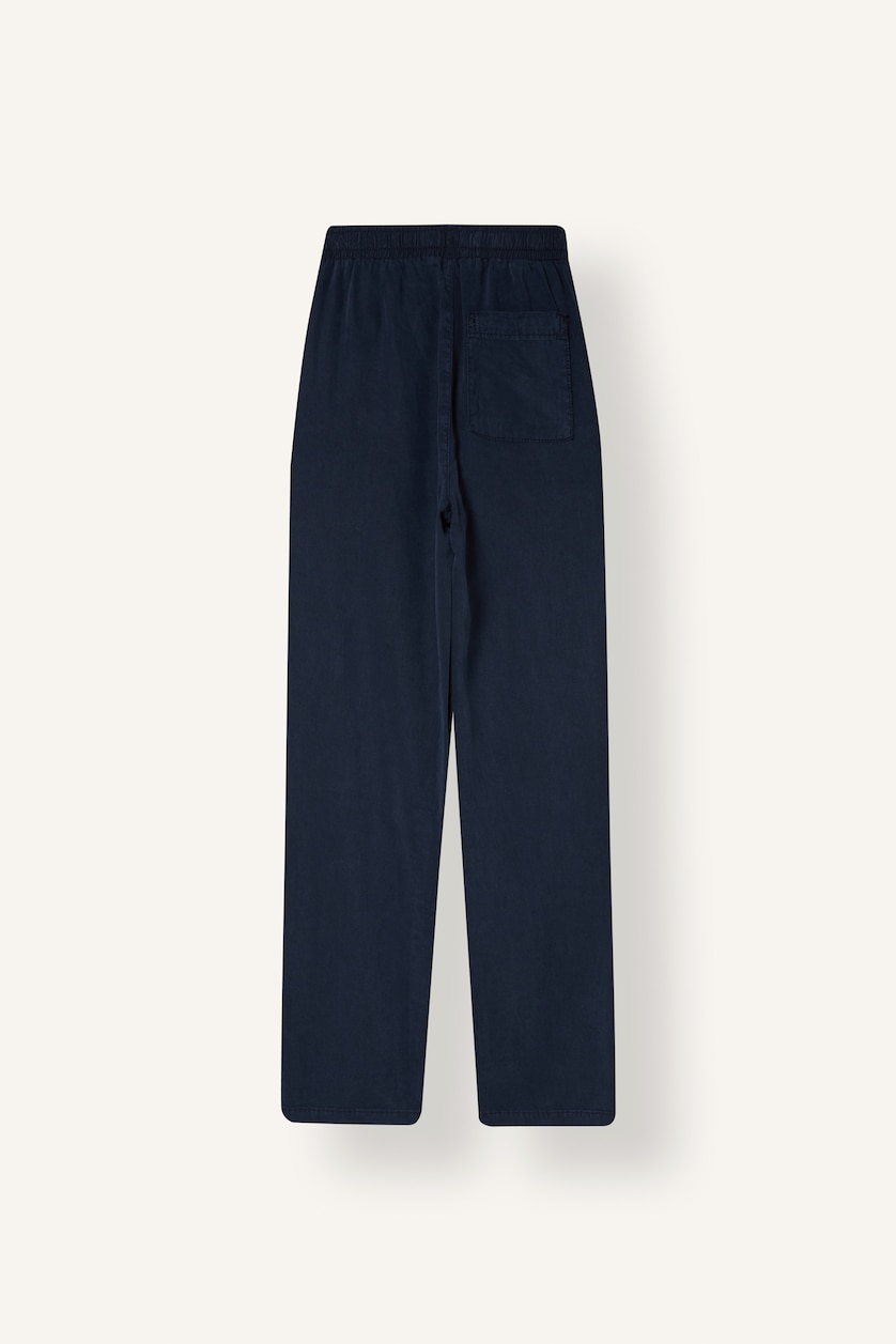 BOYS & TEENS NAVY Boy Regular Fit Straight Leg Flowy Fabric Trousers