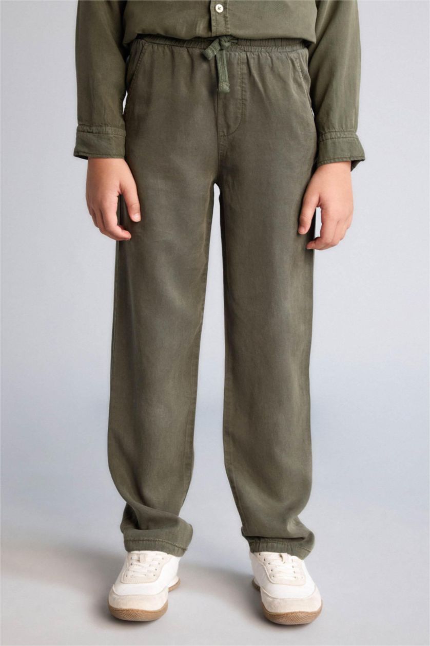 BOYS & TEENS Dark Khaki Regular Fit Sensual Trousers