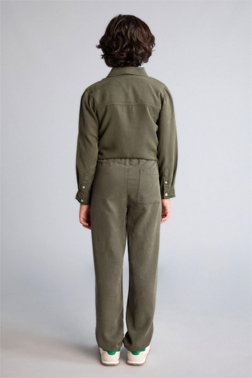 BOYS & TEENS Dark Khaki Regular Fit Sensual Trousers