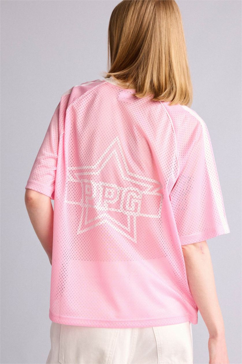 FEMME Rose Clair T-shirt à manches courtes Coupe Oversize