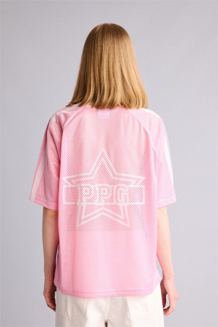 FEMME Rose Clair T-shirt à manches courtes Coupe Oversize
