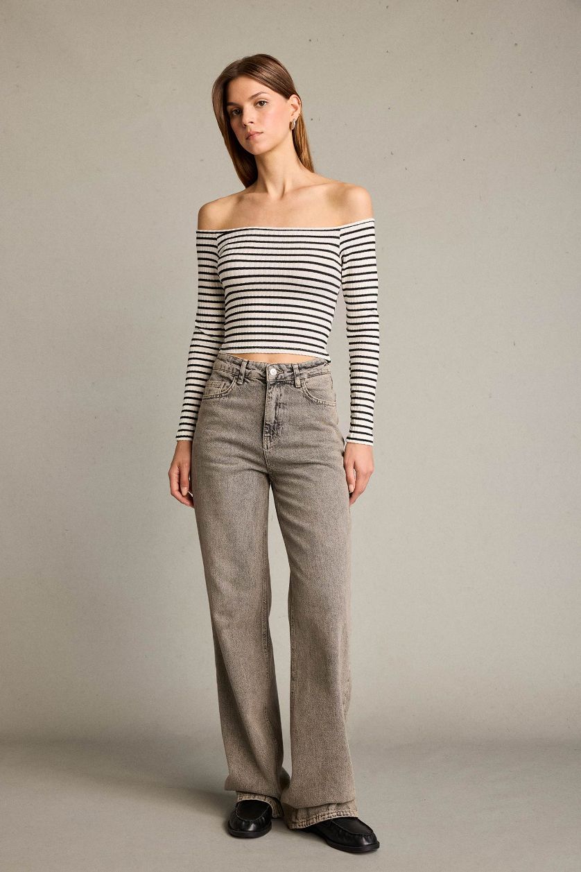 Женщины Бежевый Майка с круглым вырезом для женщин