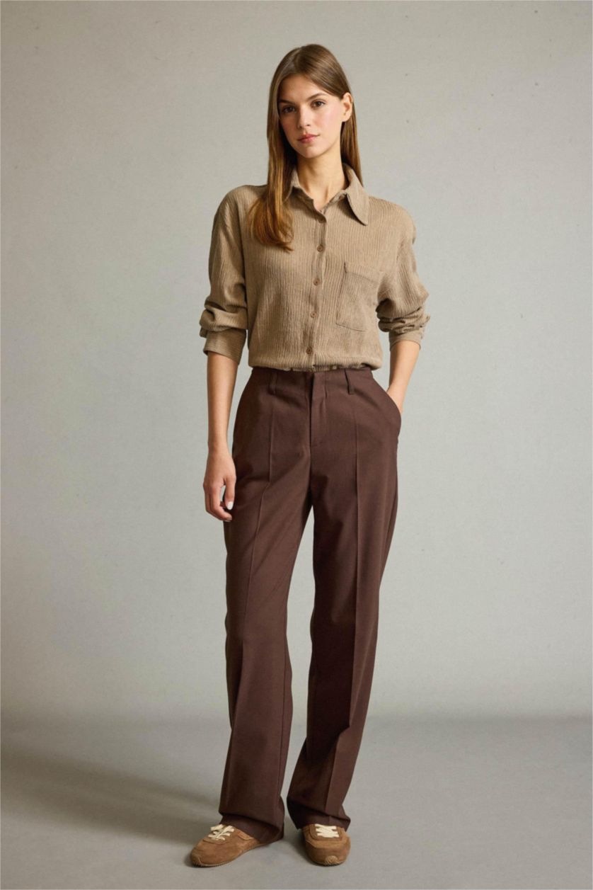 Woman Light Beige Regular Fit Cardigan