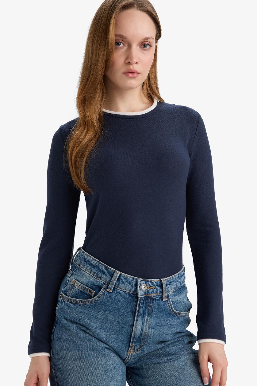 Woman NAVY Regular Fit Long Sleeve Tunic