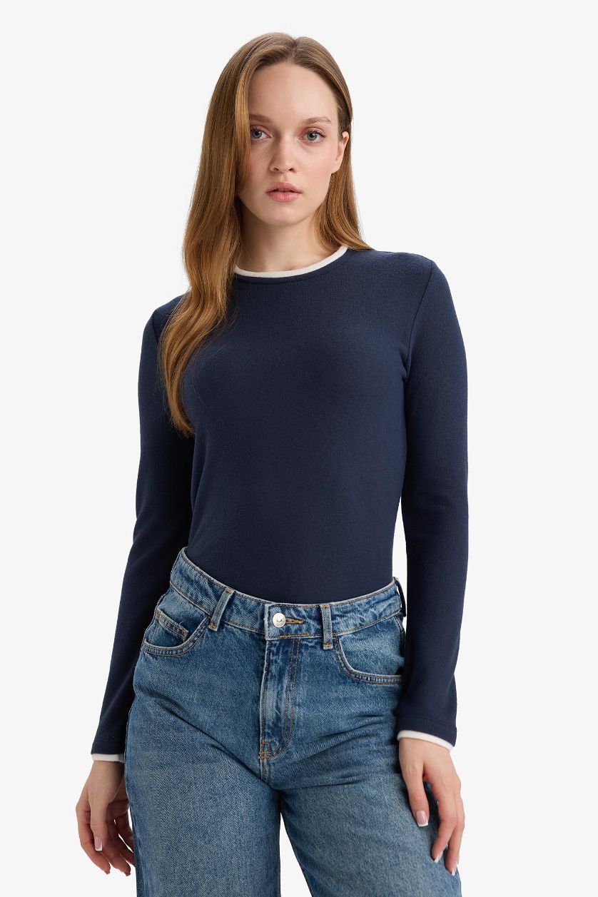 Woman NAVY Regular Fit Long Sleeve Tunic