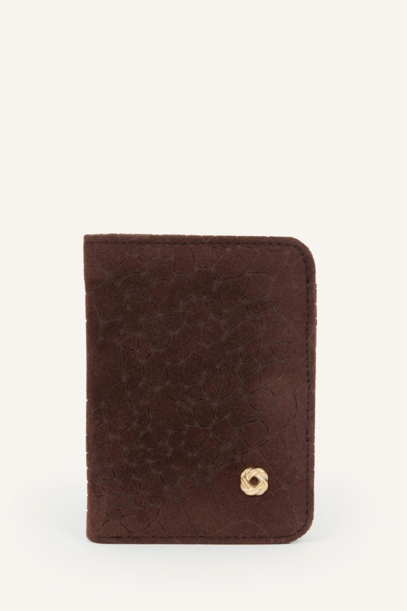 Women Brown Woman Suede Wallets