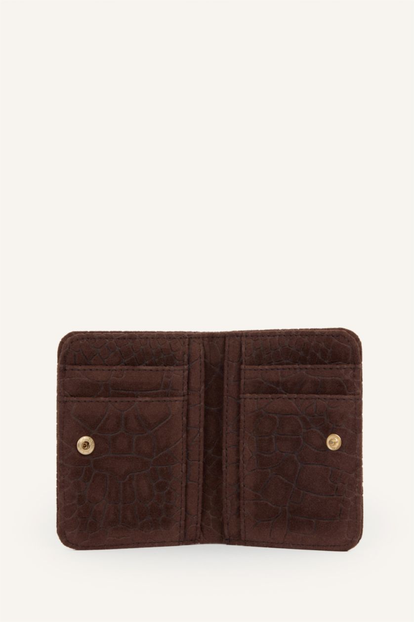 Women Brown Woman Suede Wallets