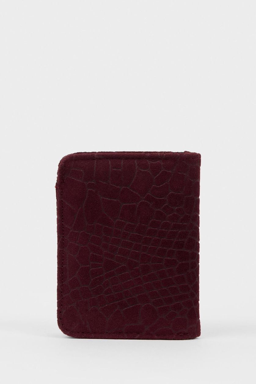 Kadın Bordo Kadın Süet Cüzdan