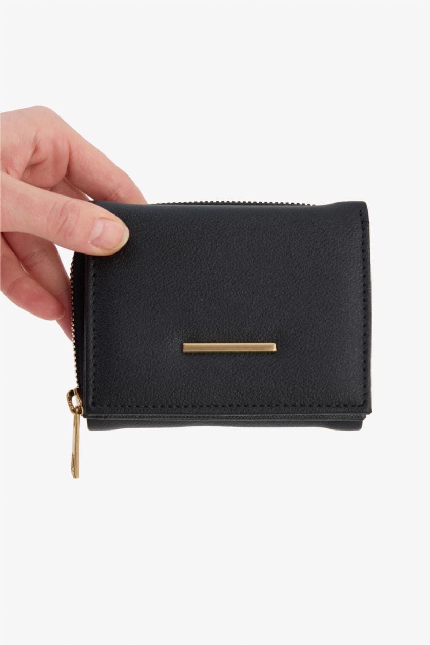 Kadın Siyah Kadın Süet Cüzdan