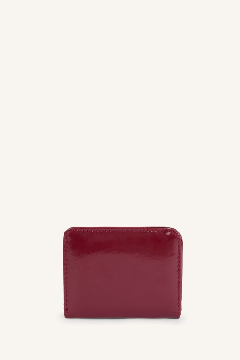 Women Bordeaux Woman Faux Leather Wallets