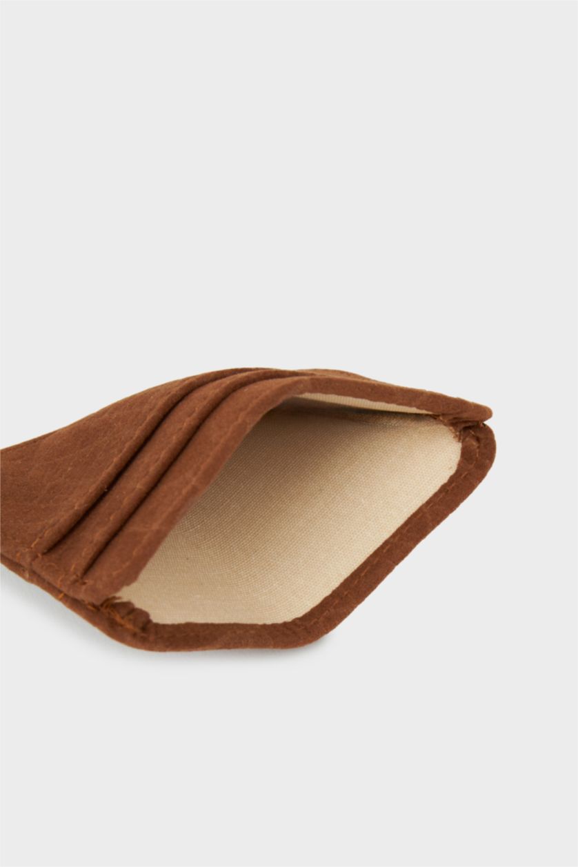 WOMAN Tan Woman Suede Card Holder