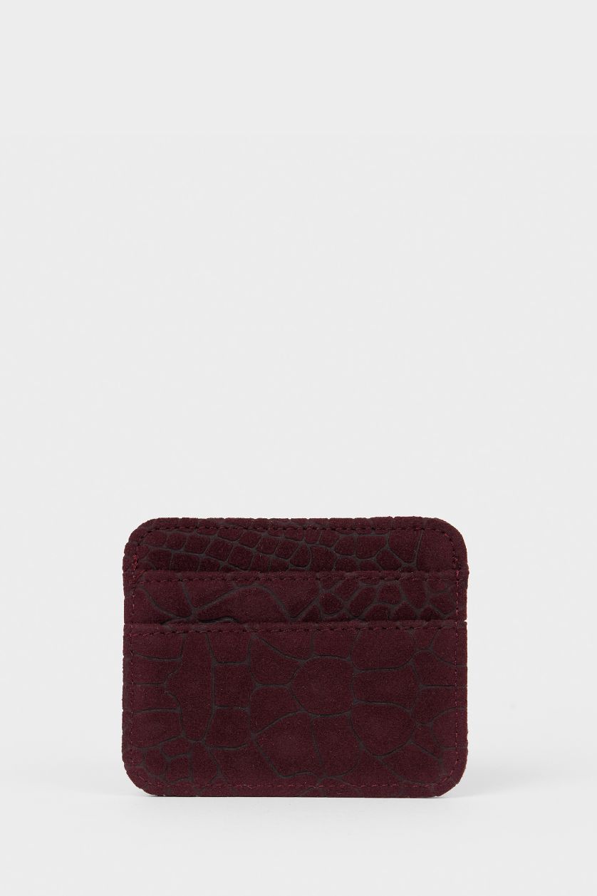 Kadın Bordo Kadın Süet Kartlık