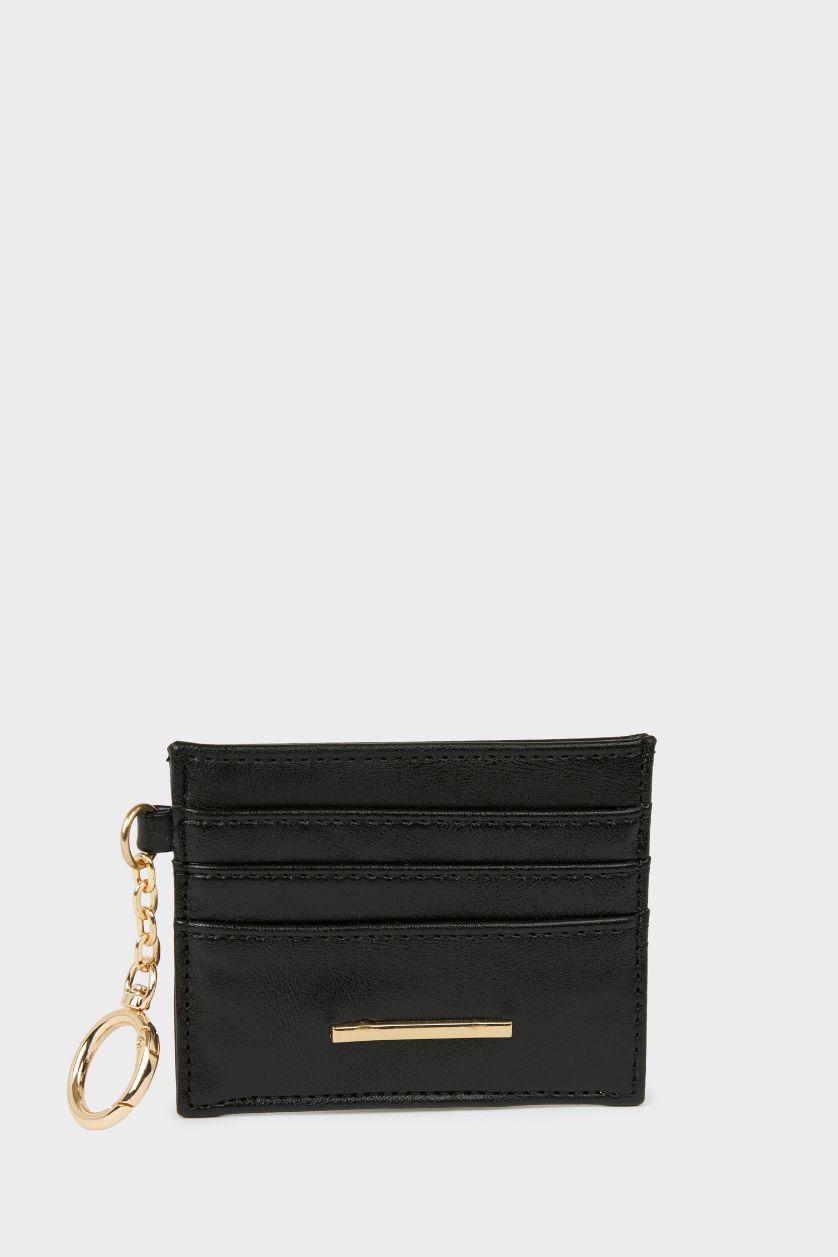 Kadın Siyah Kadın Suni Deri Kartlık