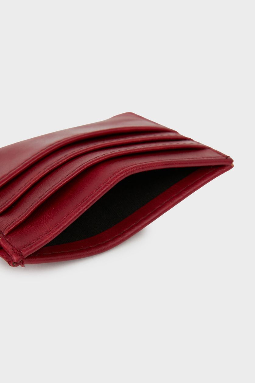 حريمي خمري محفظة بطاقات حريمي جلد صناعي